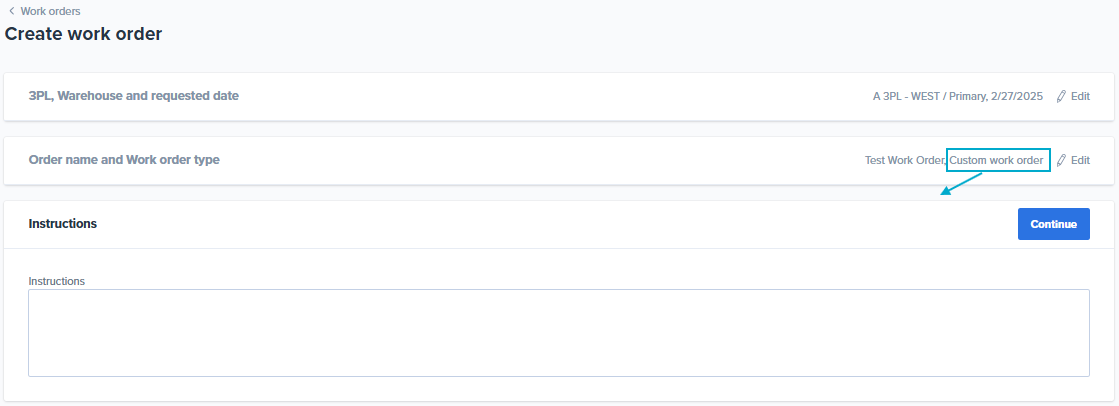 Custom instructions field